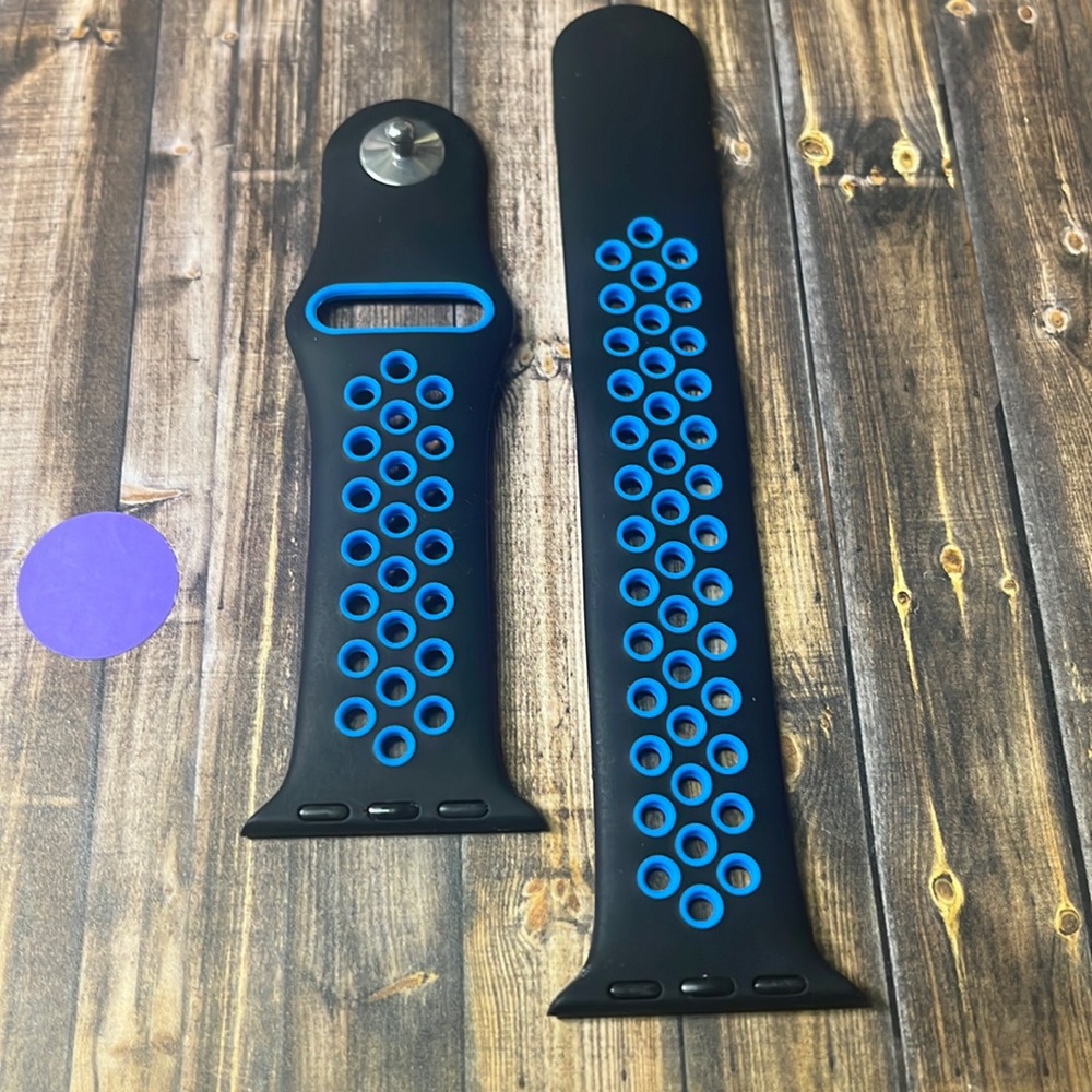 5for$10 42mm/44mm/45mm Apple Watch bands Black And Blue Breathable IWatch band